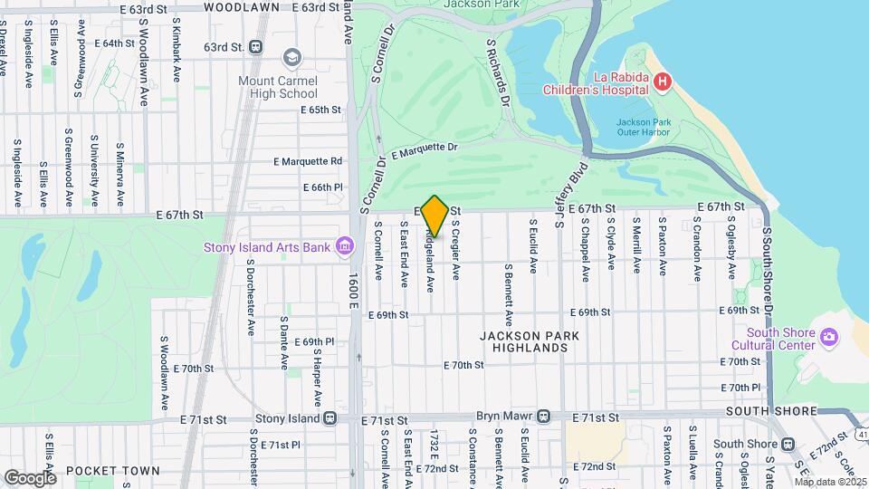 6741 S Ridgeland Ave Map and Location Details