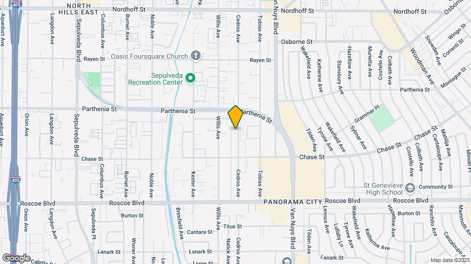 8605-8609 Cedros Ave Map and Location Details