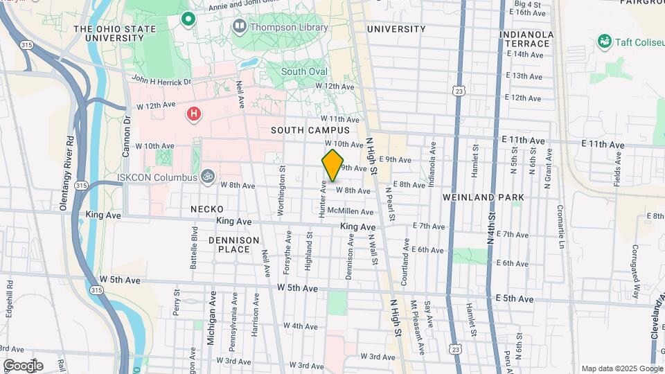 98 W 8th Ave Map and Location Details