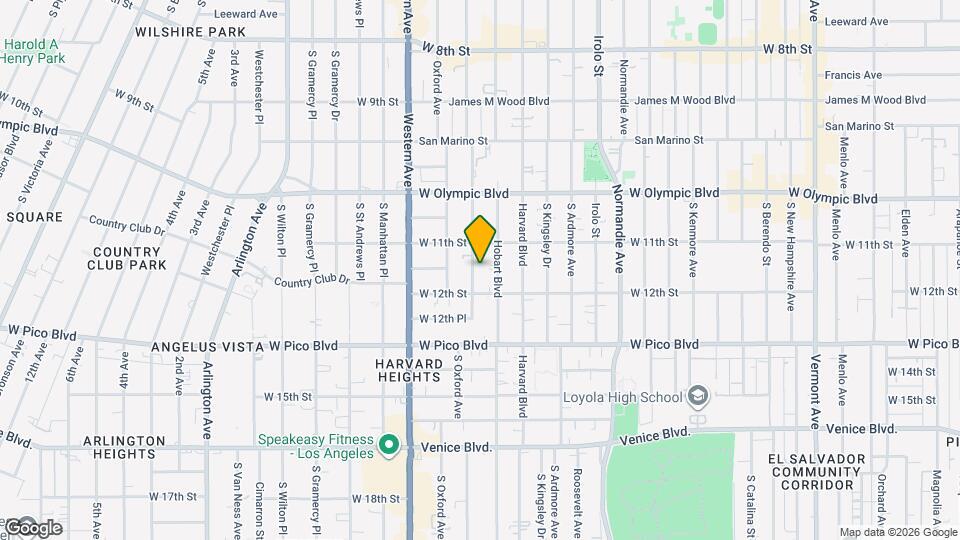 1128 S Serrano Ave Map and Location Details