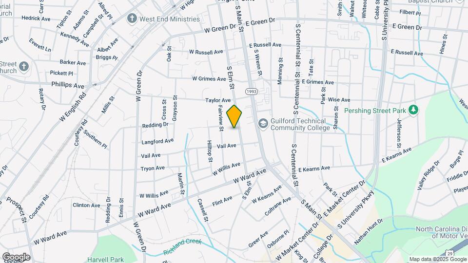 634 S Elm St Map and Location Details
