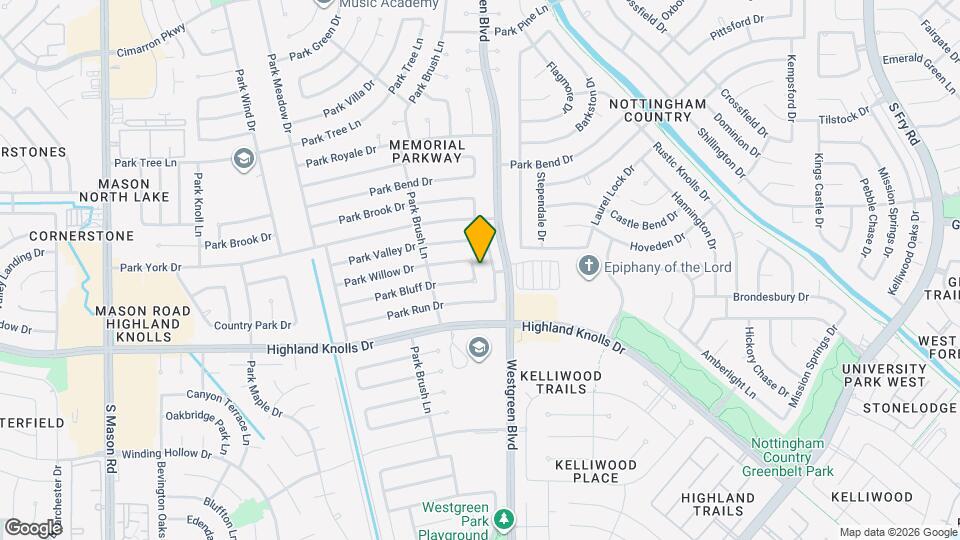 21215 Park Bluff Dr Map and Location Details