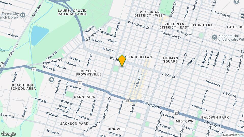 315 W 38th St Mapa y Detalles de la Ubicación
