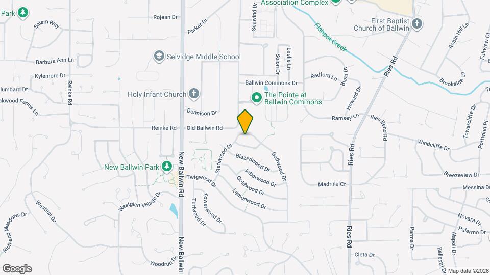 596 Golfwood Dr Map and Location Details