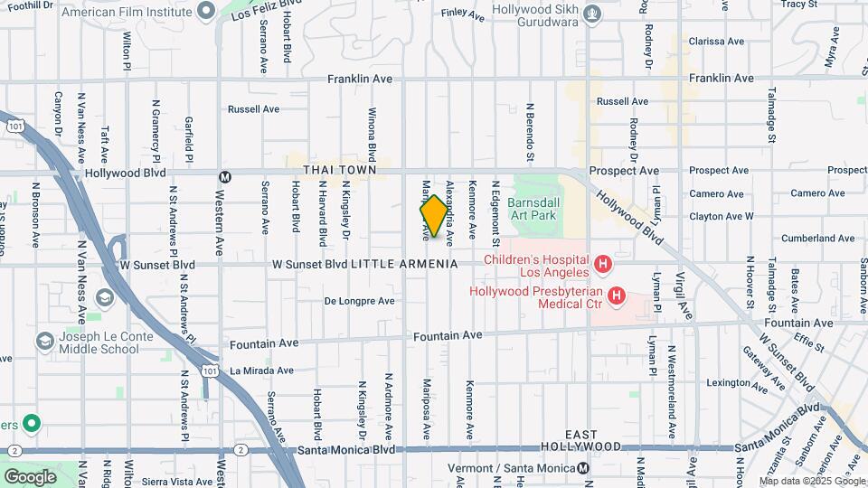 1522 N Mariposa Ave Mapa y Detalles de la Ubicación