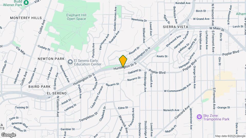 5260 S Huntington Dr Mapa y Detalles de la Ubicación