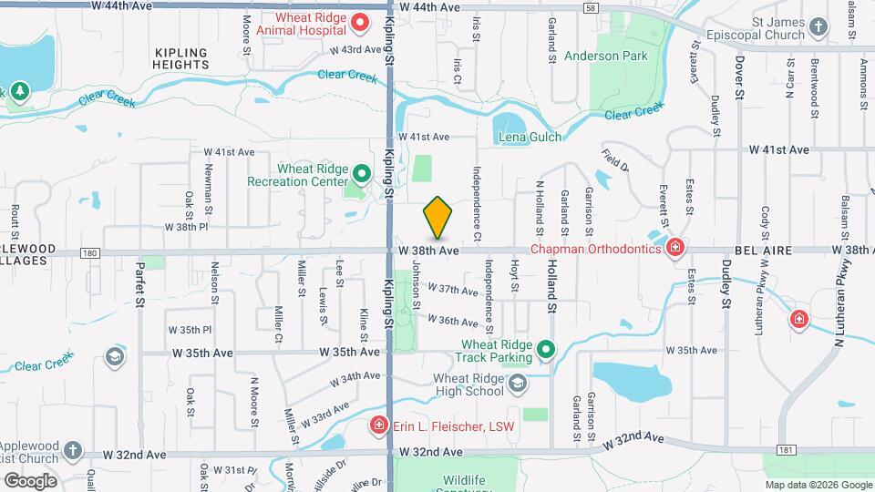 9801 W 38th Ave Mapa y Detalles de la Ubicación