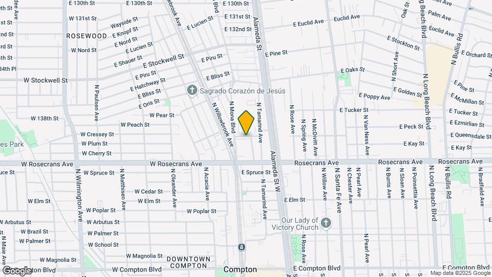 1311 N Mulberry Ave Map and Location Details