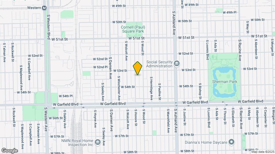 5325 S Honore St Map and Location Details