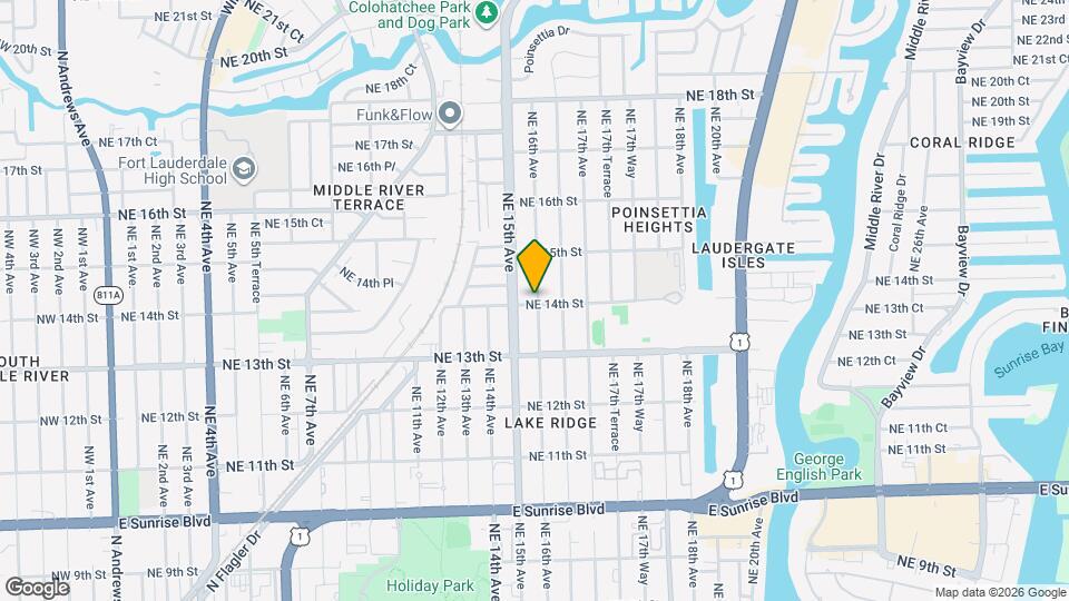 1401 NE 16th Ave Map and Location Details