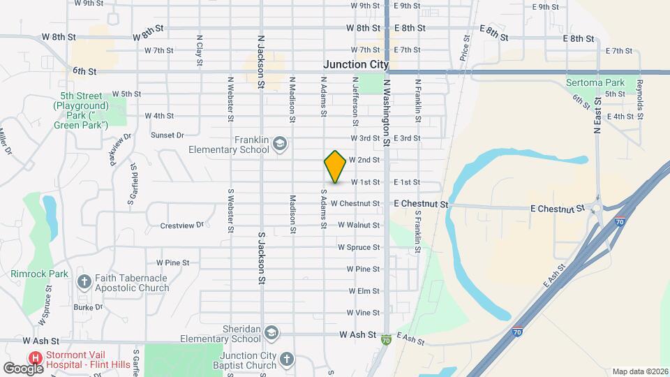 225 W 1st St Map and Location Details