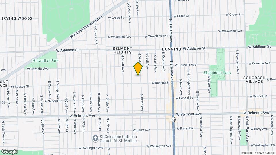 3420 N Oketo Ave Map and Location Details