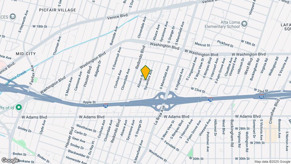 2231 S Sycamore Ave Map and Location Details