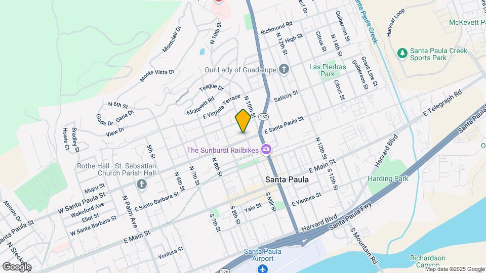 933 E Santa Paula St Map and Location Details