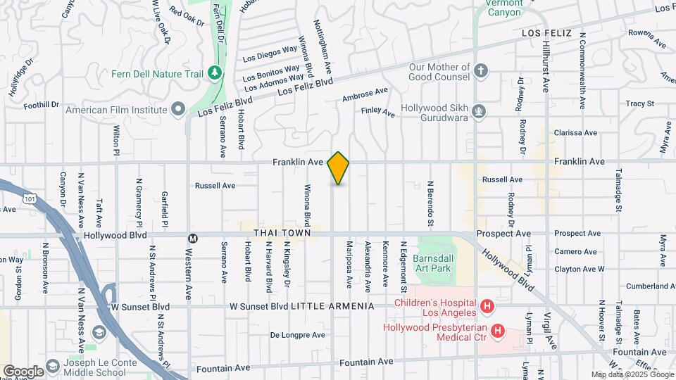 1814 N Normandie Ave Mapa y Detalles de la Ubicación