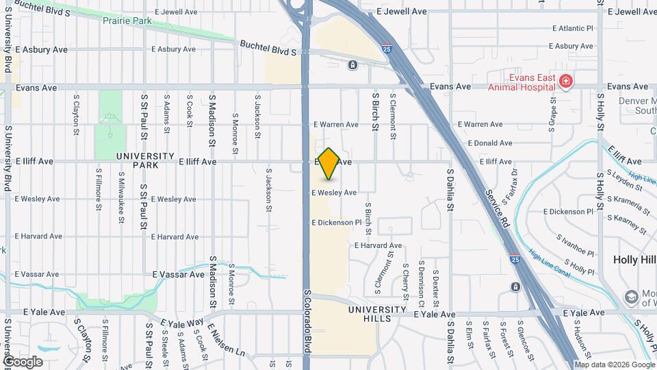 4101 E Wesley Ave Map and Location Details