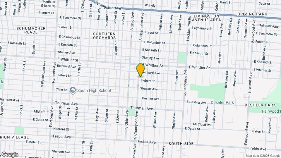 1134-1136 S Champion Ave Map and Location Details