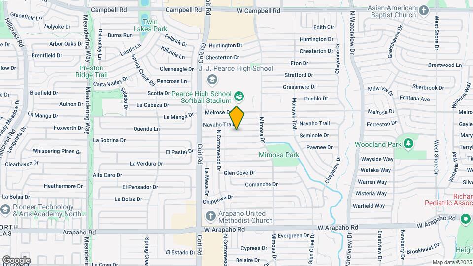 1316 Seminole Dr Mapa y Detalles de la Ubicación