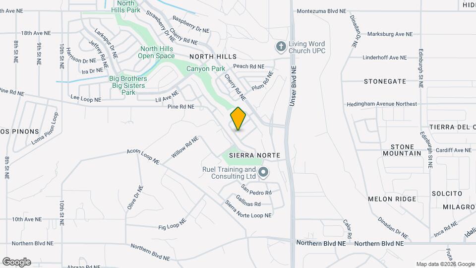 1600 Questa Rd Map and Location Details