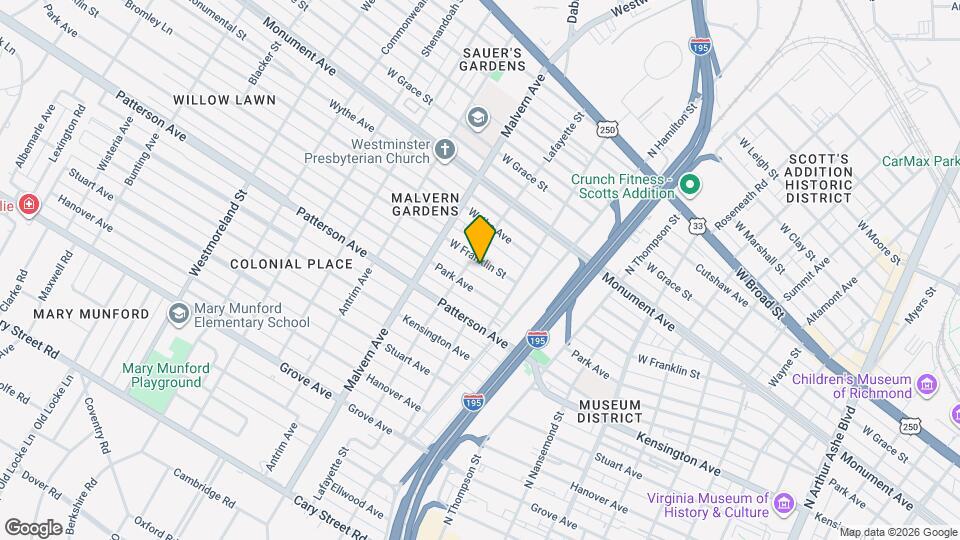 3921 W Franklin St Map and Location Details