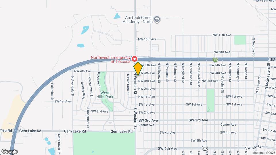 304 N Western St, Unit B Map and Location Details