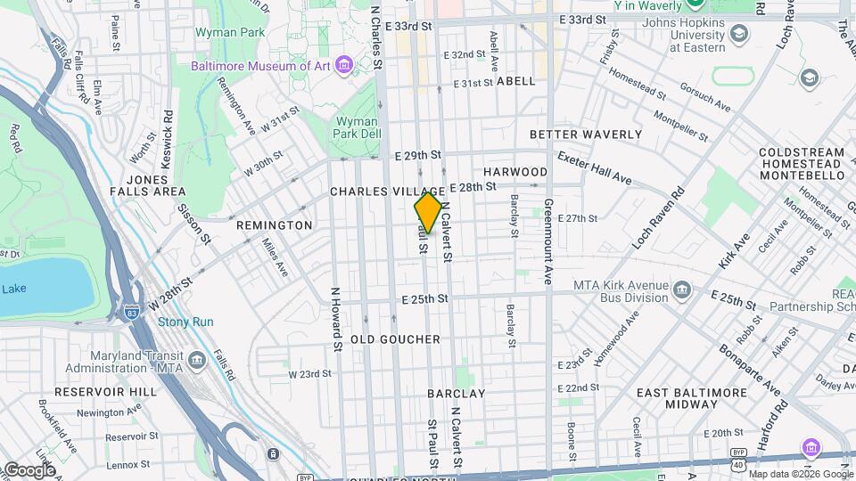 2619 St Paul St Map and Location Details