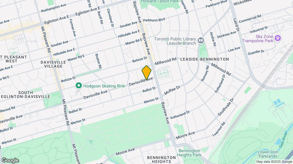 545 Davisville Av Map and Location Details