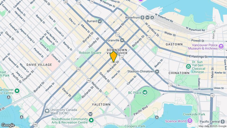 777 Richards St Map and Location Details
