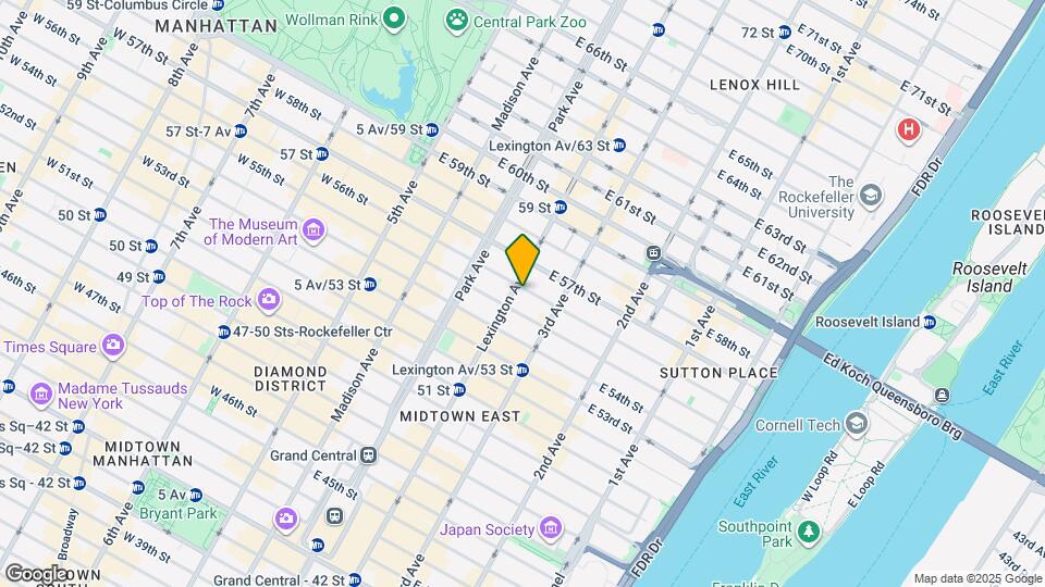 140 E 56th St, Unit 12M Map and Location Details