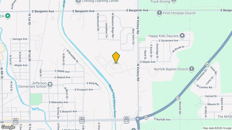 1007 E Maple Ave Map and Location Details