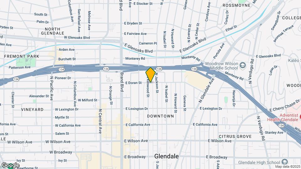 546 N Kenwood St Map and Location Details