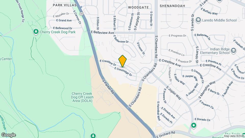 14813 E Crestridge Dr Map and Location Details
