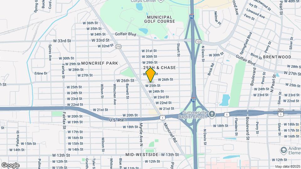 1243 W 25th St Map and Location Details
