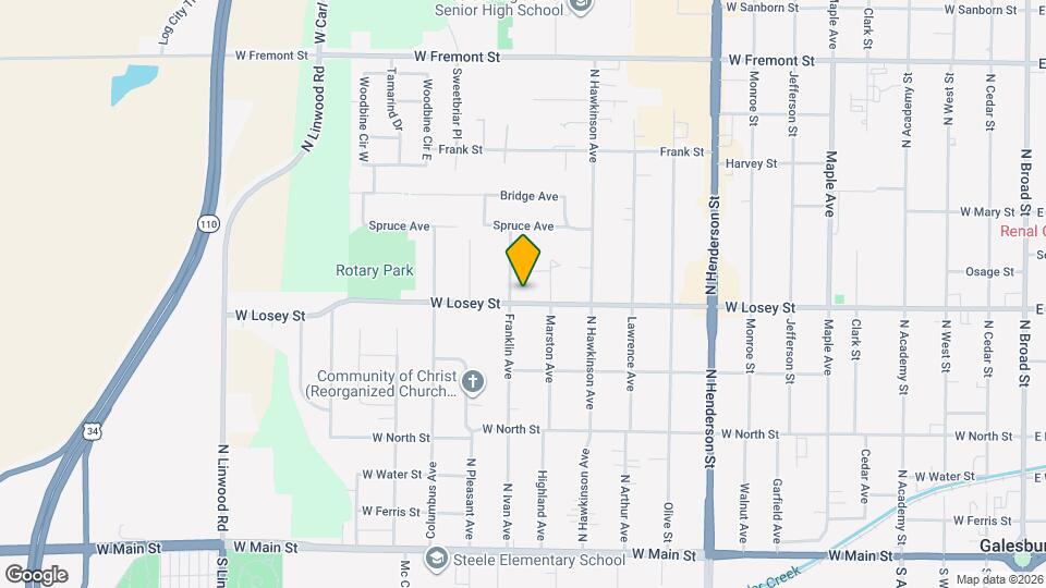 1265 W Losey St Map and Location Details
