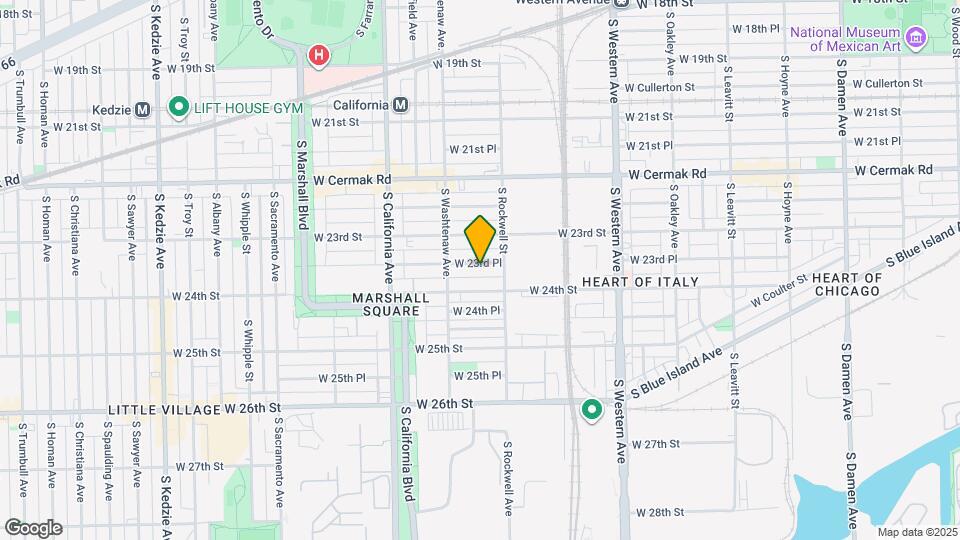 2625 W 23rd Pl Map and Location Details