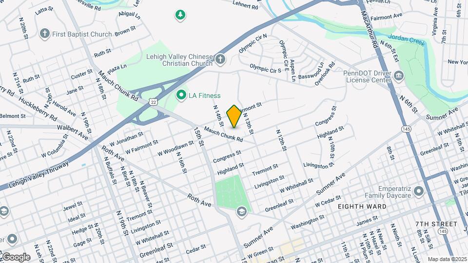 1340 W Woodlawn St Map and Location Details