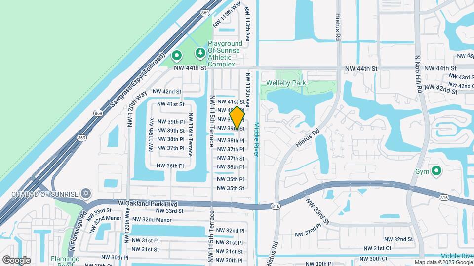 3831 NW 113th Terrace Map and Location Details