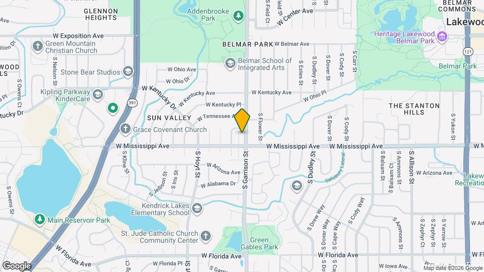 1075 S Garrison St Map and Location Details