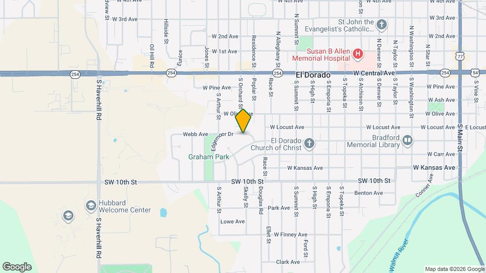 1405 Edgemoor Dr Map and Location Details