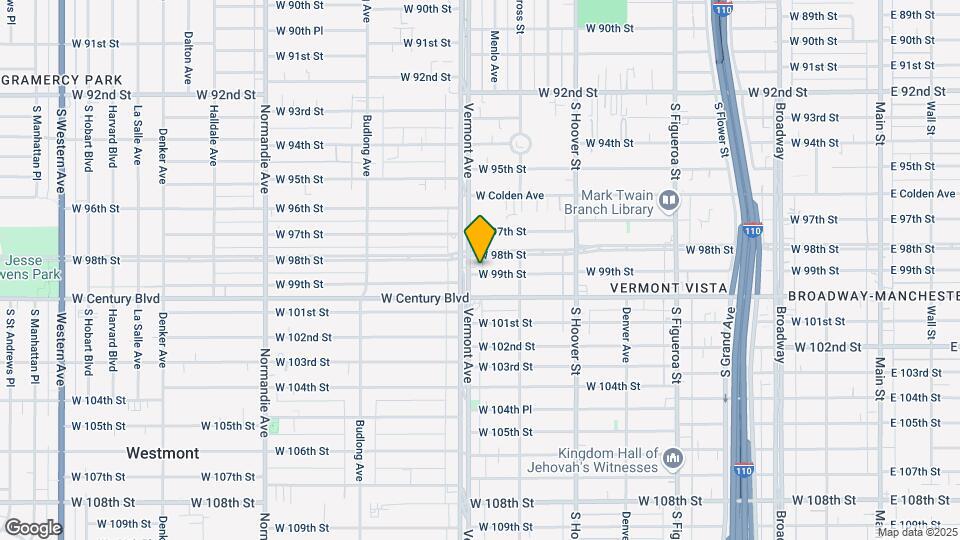 9822 S Vermont Ave Map and Location Details