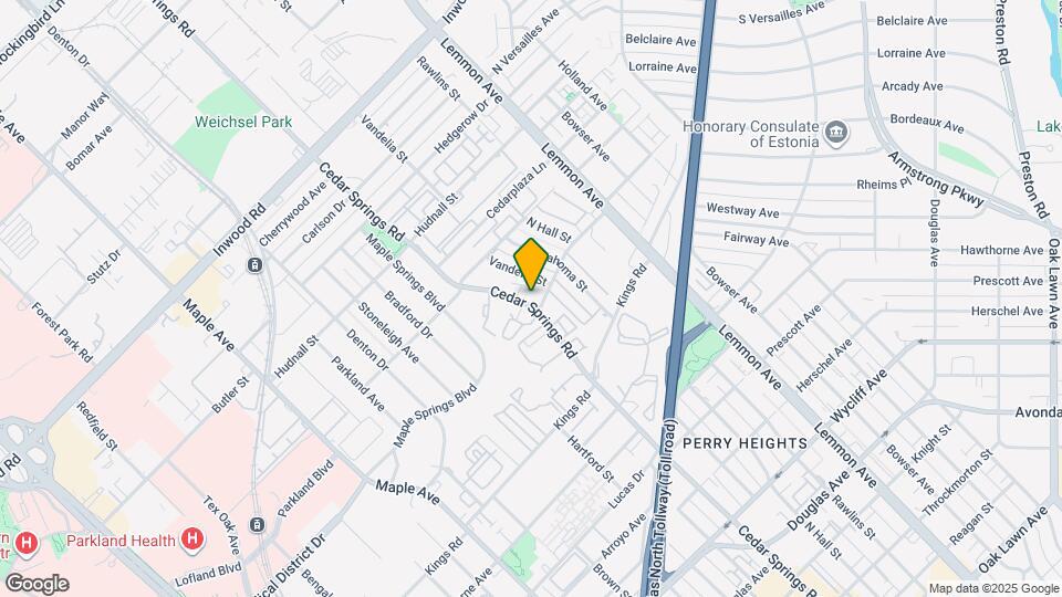 5006 Cedar Springs Rd Map and Location Details