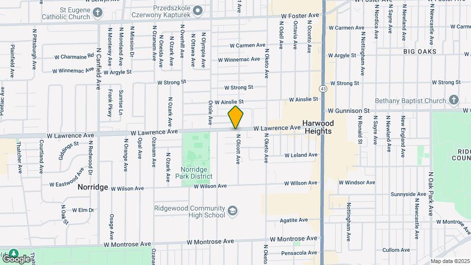 4752 N Olcott Ave Mapa y Detalles de la Ubicación