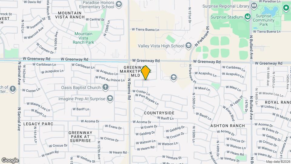 15439 W Port Au Prince Ln Map and Location Details