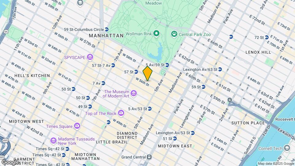 23 W 56th St Mapa y Detalles de la Ubicación