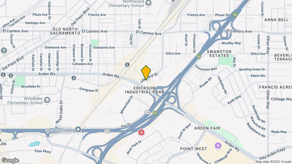 Furnished Studio-Sacramento - Arden Way Map and Location Details