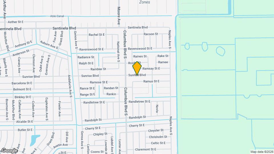 1212 Sunrise Blvd Map and Location Details