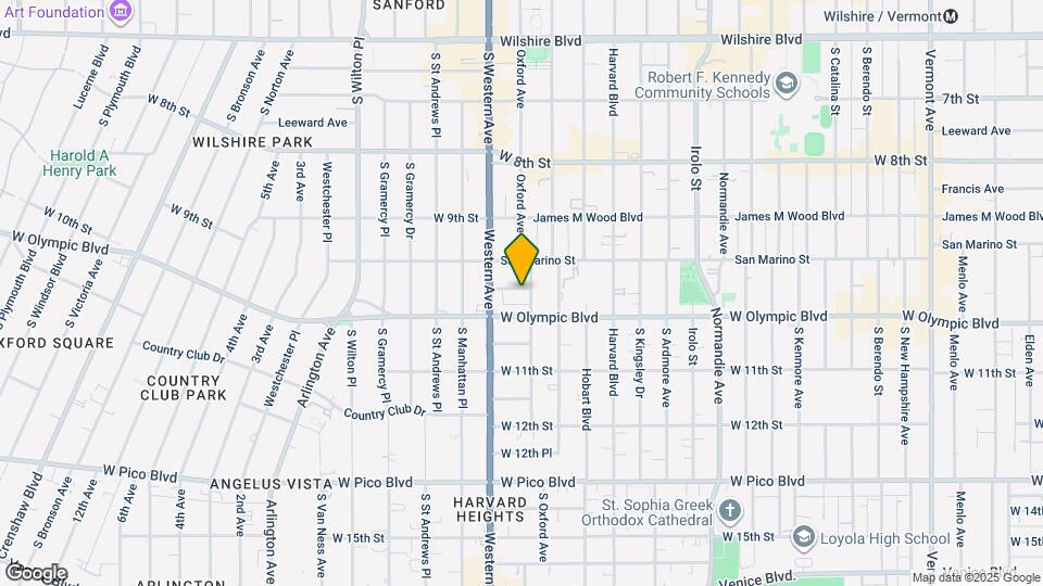 975 S Oxford Ave Map and Location Details