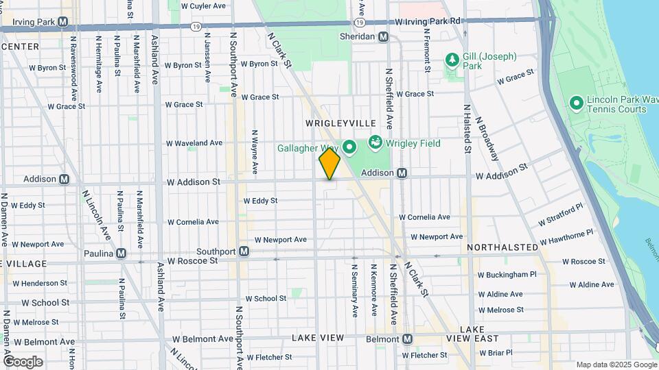 1129 W Addison St, Unit GDN Map and Location Details