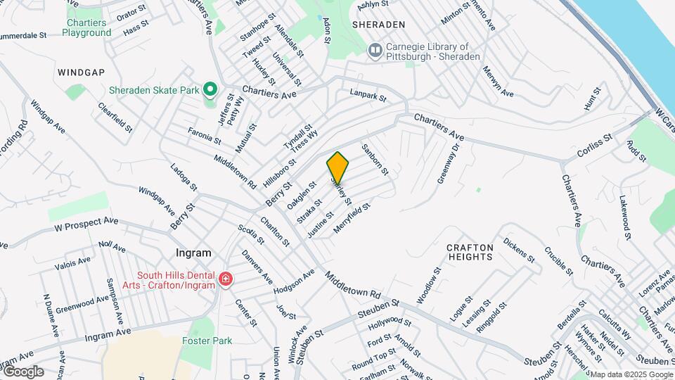 1301 Straka St Map and Location Details