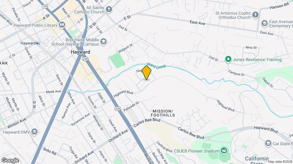 1155 Rowena Dr Map and Location Details